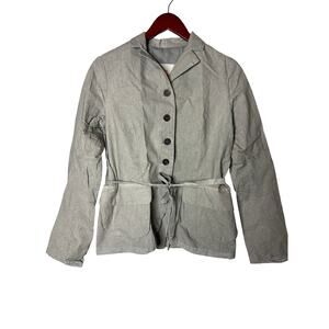 Hannoh Wessel grey cotton button down blazer jacket sz FR 34 XS
